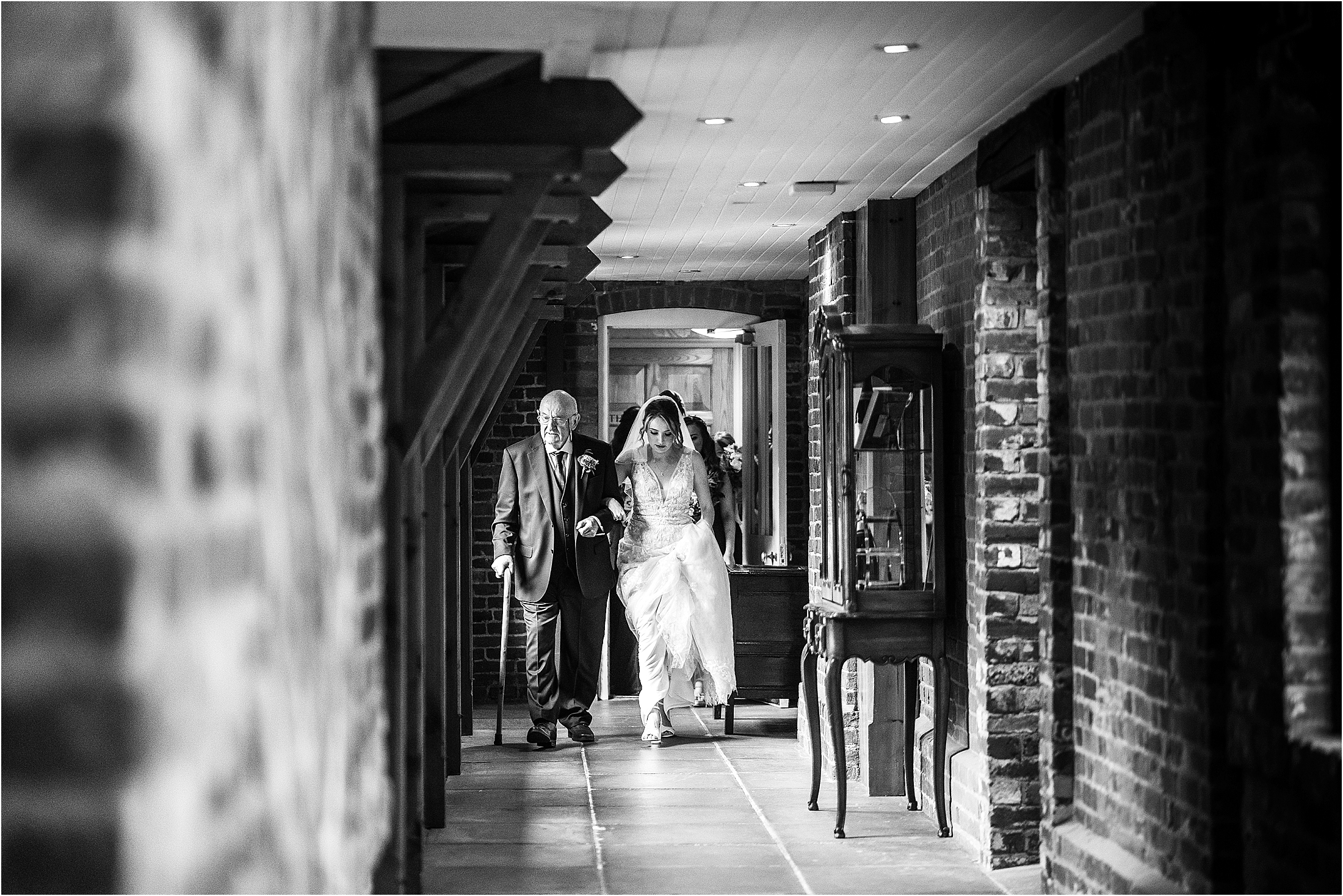 Bride and grandfather Lainston House